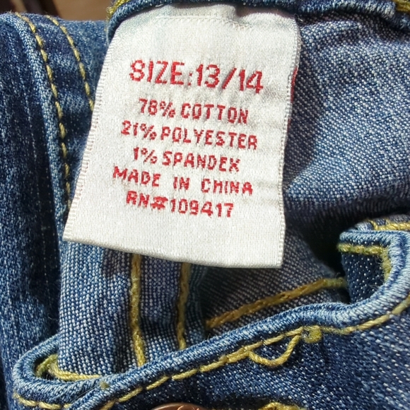 Mecca Femme USA Jeans Womens Vintage Straight Leg Size 13/14 Embroidered Denim - Picture 8 of 16